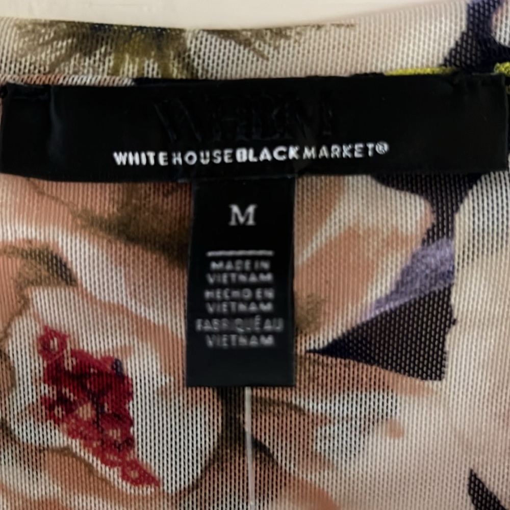 WHBM top Mesh shirted side tee NWT - Picture 5 of 7